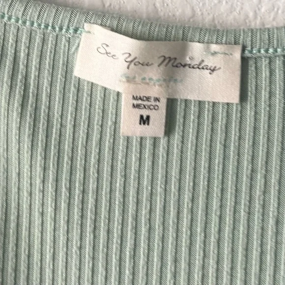 See You Monday Sage Green Twist-Front Tiered Midi Dress - Picture 5 of 6